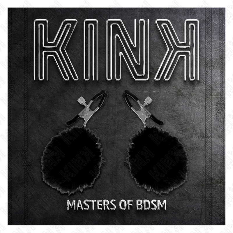 KINK Pinzas para Pezones con Borlas de Polipiel 6 cm - Negro