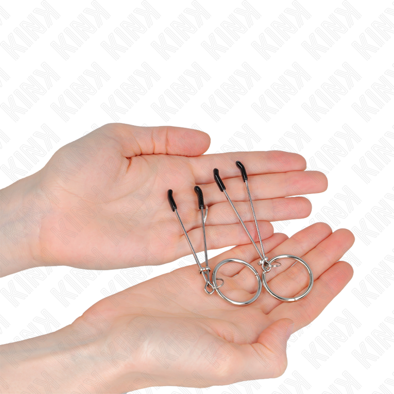Kink Thin Nipple Clamps with O-Ring 7 cm - Pinzas de Presión Ajustable