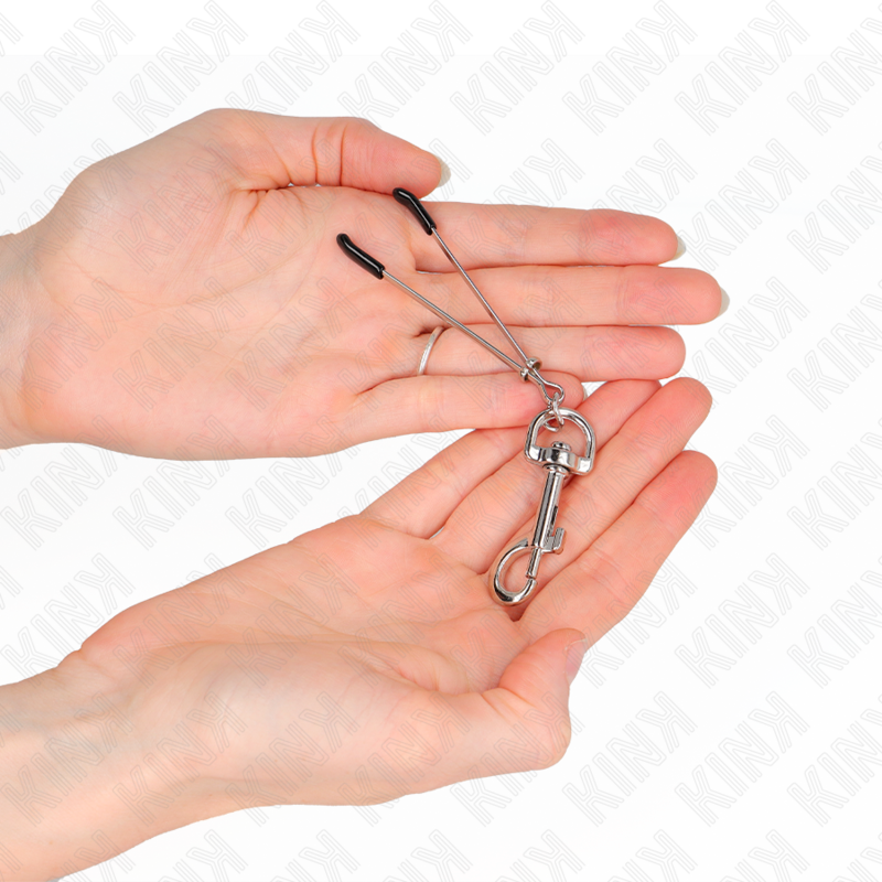 Kink Thin Hook Nipple Clamp Silver - Pinza de Pezón 7 cm