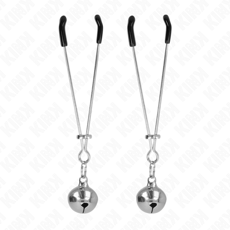 Kink Thin Bell Nipple Clamps Silver - Pinzas Ajustables 7 cm