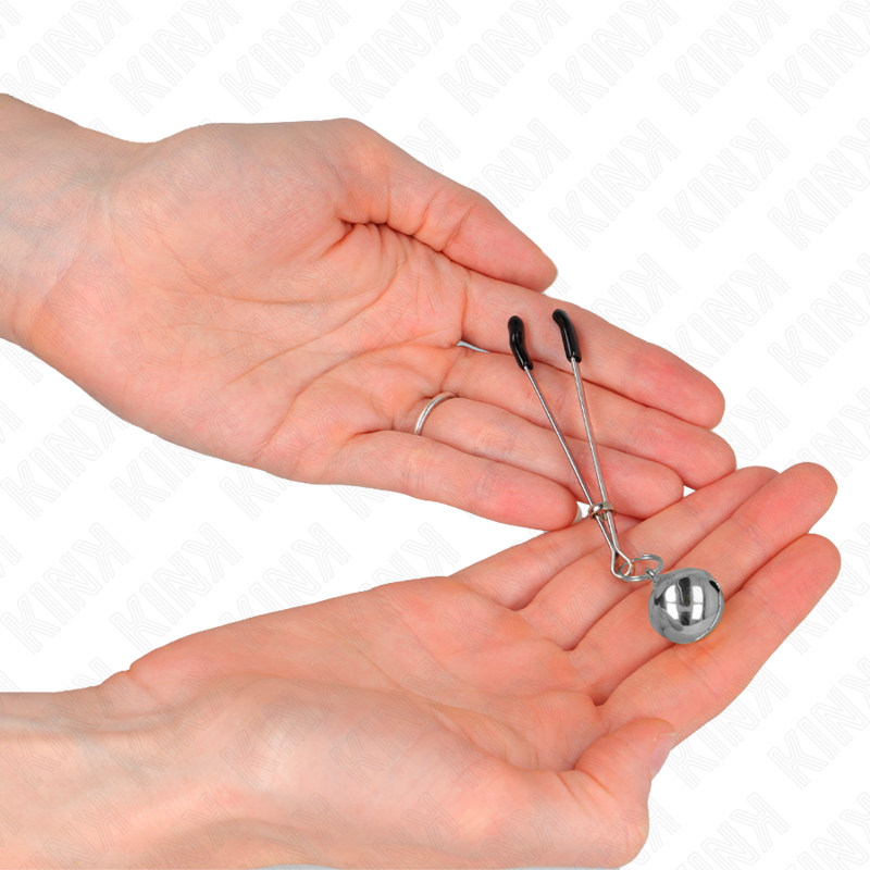 Kink Thin Bell Nipple Clamps Silver - Pinzas Ajustables 7 cm