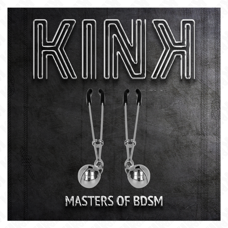 Kink Thin Bell Nipple Clamps Silver - Pinzas Ajustables 7 cm