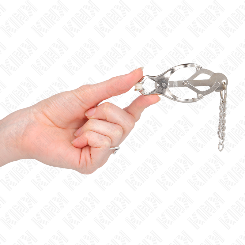 Pinzas Japonesas para Pezones Clover con Cadenas - Kink Nipple Grip