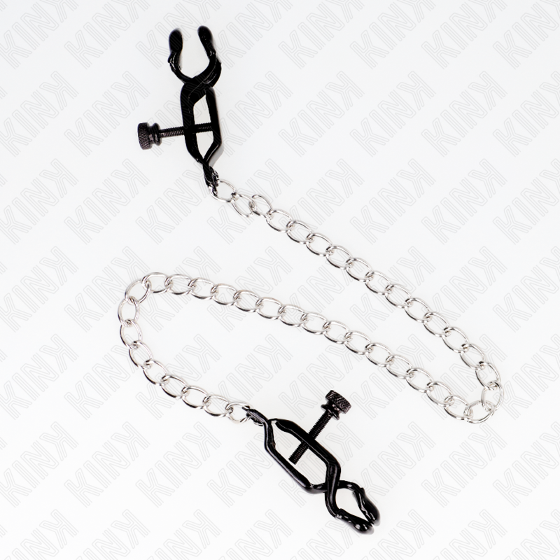 Pinzas para Pezones Kink Flat Chain Silver - Cadena 30 cm