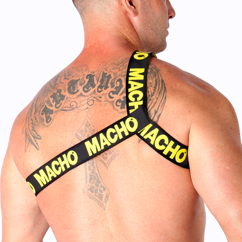 Macho Roman Harness Yellow S/M - Arnés de Moda