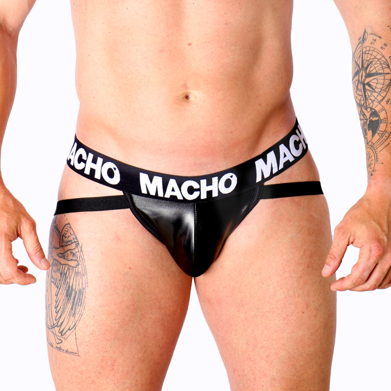 Macho MX25NC Jock Black Leather - Talla S