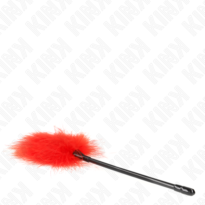 Kink Red Tickle Feathers - Varita de Plumas para Juegos Íntimos 27 cm