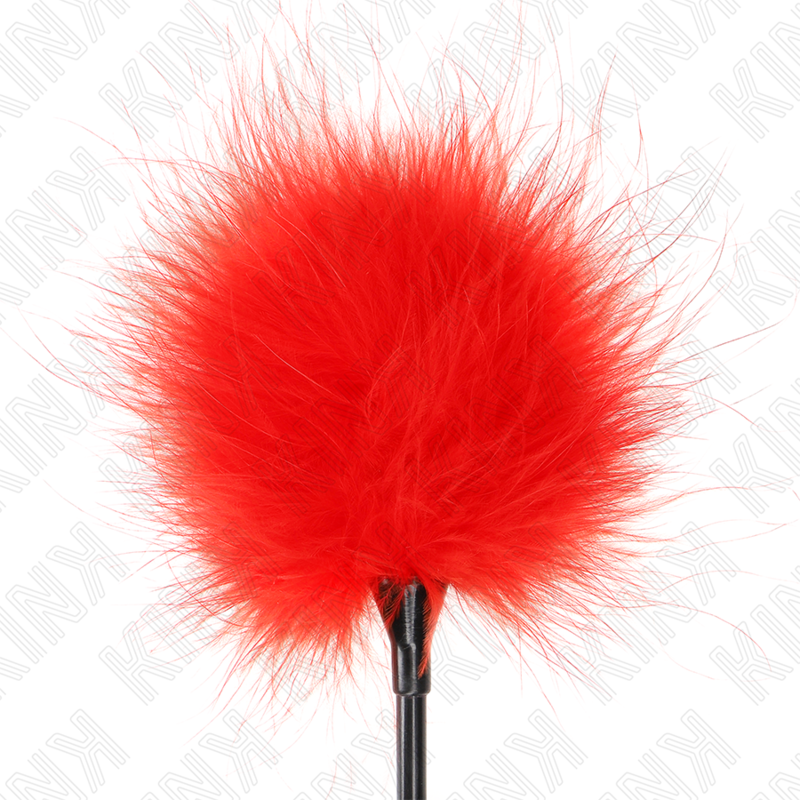 Kink Red Tickle Feathers - Varita de Plumas para Juegos Íntimos 27 cm
