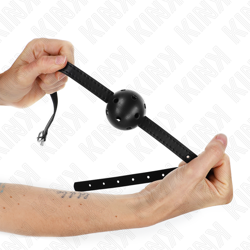 Kink Simplicity Black Breathable Ball Gag - Silicona 4.5 cm