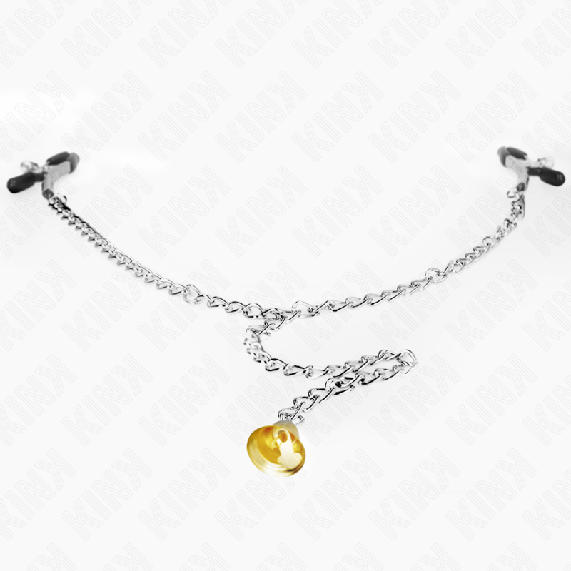 Pinzas para Pezones con Cadena y Colgante Cuerno - 30 cm