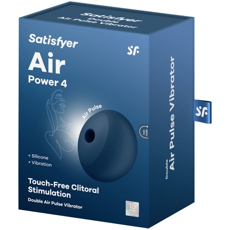 Satisfyer Air Power 4 Estimulador Clitoriano con Ondas de Presión y 12 Vibraciones Azul