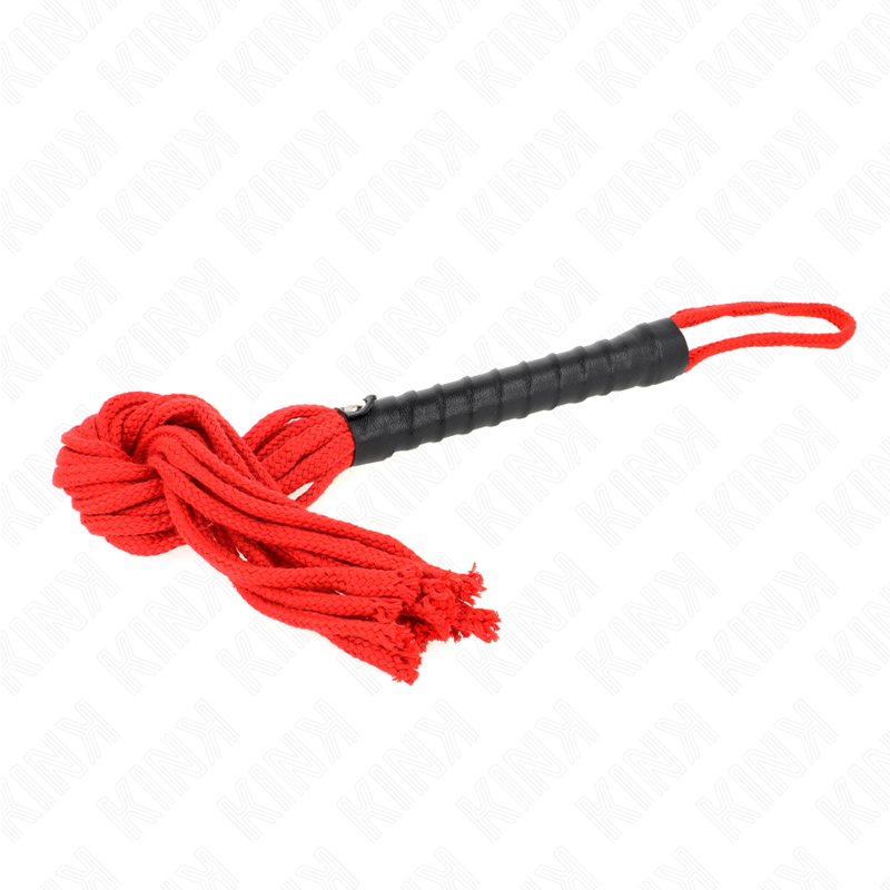 Kink Rope Whip 56 cm - Fusta de Rope Rojo con Mango Ergonómico