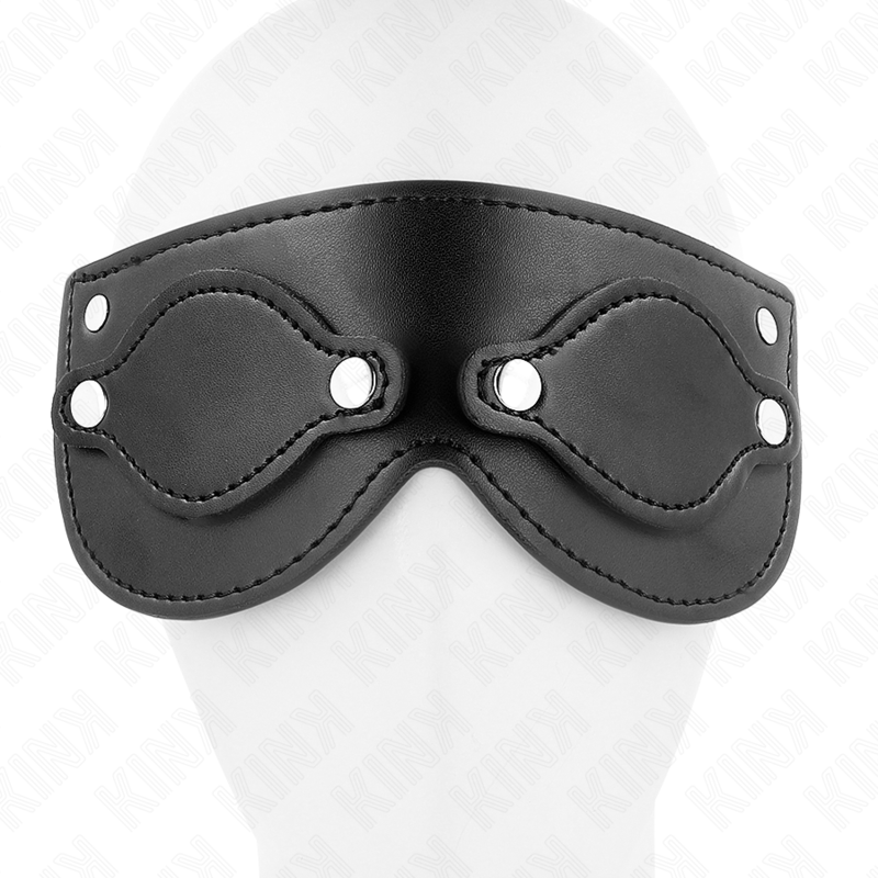 Máscara de Cuero Sintético KINK con Cubiertas Oculares Desmontables