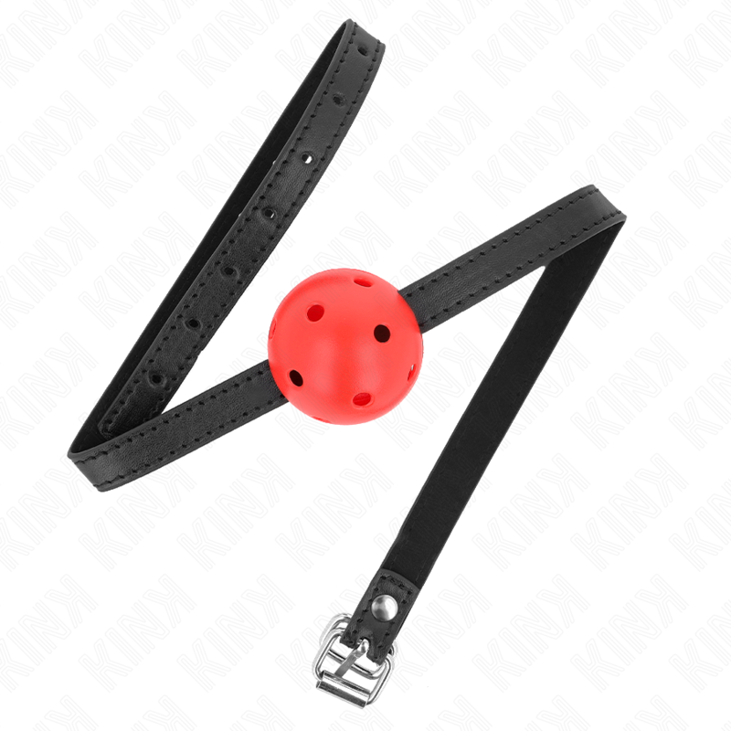 Kink Simplicity Red Breathable Ball Gag - Silicona Suave 4.5 cm