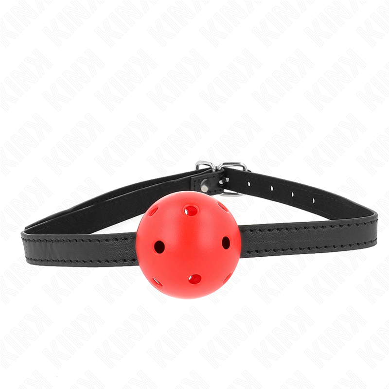 Kink Simplicity Red Breathable Ball Gag - Silicona Suave 4.5 cm