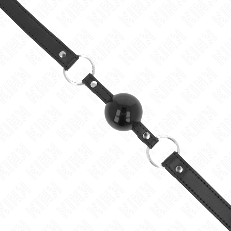 Mordaza de Bola TPE 4 cm con Candado Negro - KINK