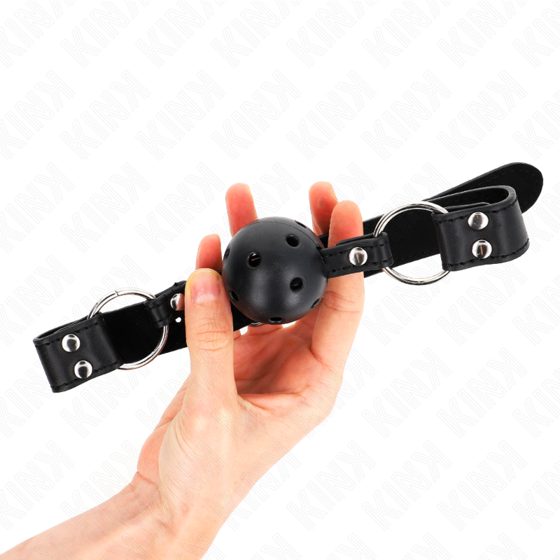 Mordaza de Bola Transpirable 4 cm KINK - Silicona Ajustable 42-58 cm