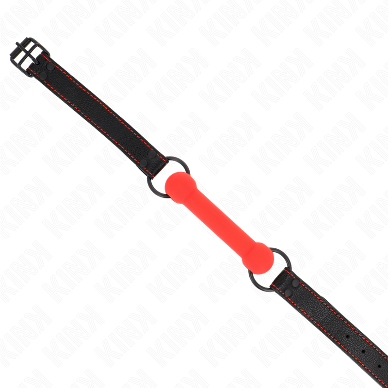 Kink Bone Gag con Correa Roja Ajustable 41-57 cm