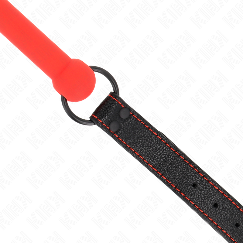 Kink Bone Gag con Correa Roja Ajustable 41-57 cm