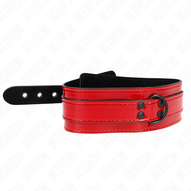 Collar Ajustable KINK Wine Red - Bondage Ergonómico 37.5-49.5 cm