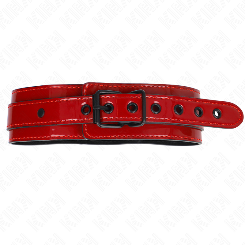 Collar Ajustable KINK Wine Red - Bondage Ergonómico 37.5-49.5 cm