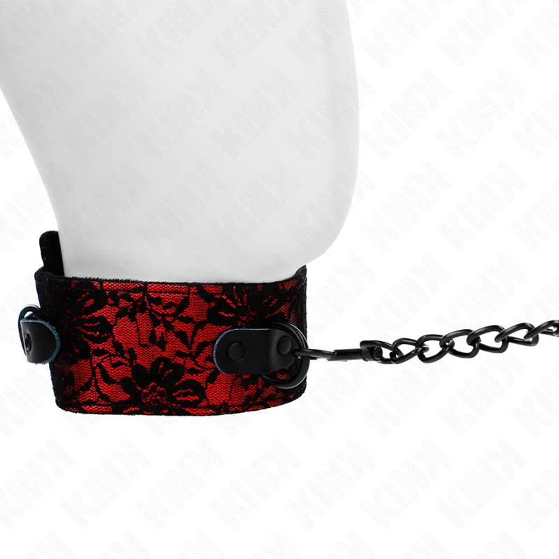 Collar de Encaje KINK con Cinturón de Cuero Real 105 cm