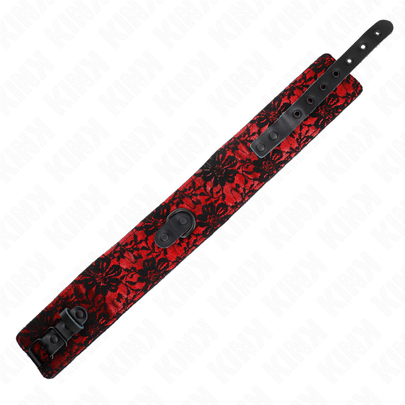 Collar de Encaje KINK con Cinturón de Cuero Real 105 cm