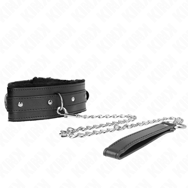 Collar con Correa KINK 65 cm Negro - Restricciones Ajustables 36-42 cm