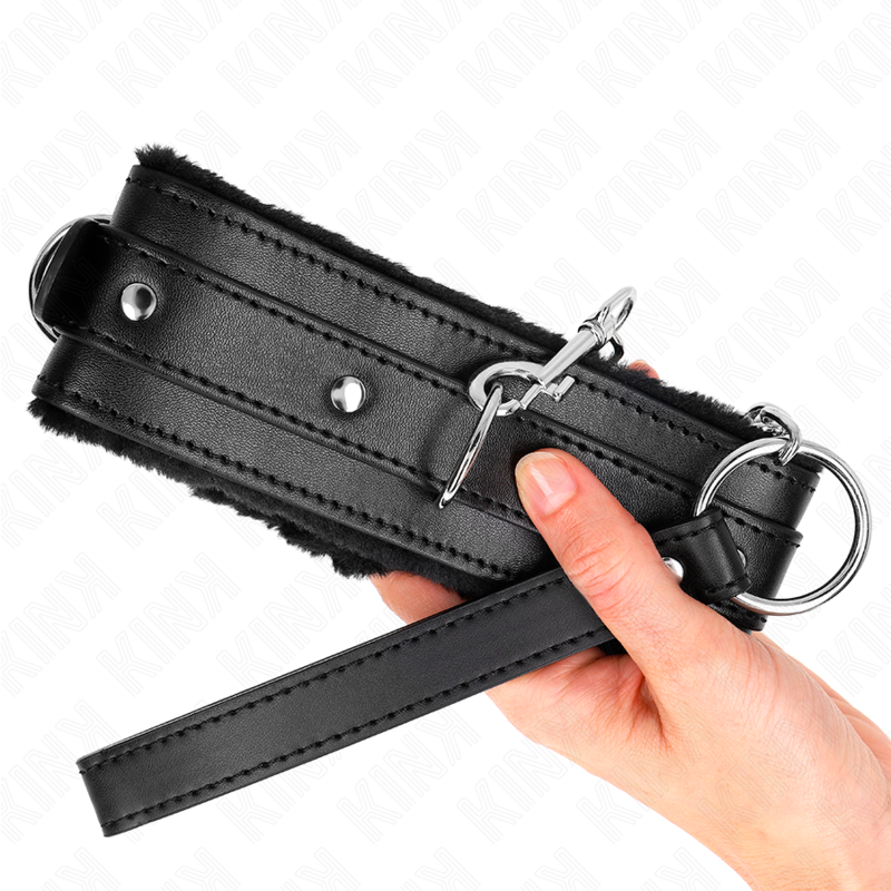 Collar con Correa KINK 65 cm Negro - Restricciones Ajustables 36-42 cm