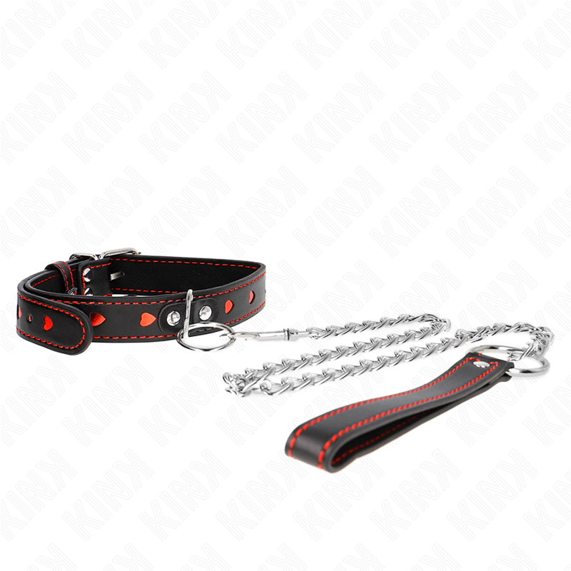 Collar KINK con Correa 65 cm y Detalles de Corazón