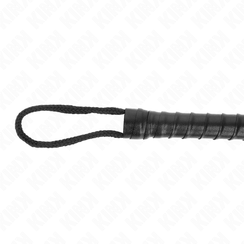Kink Black Rope Whip 56 cm - Fusta de Cuerda Profesional