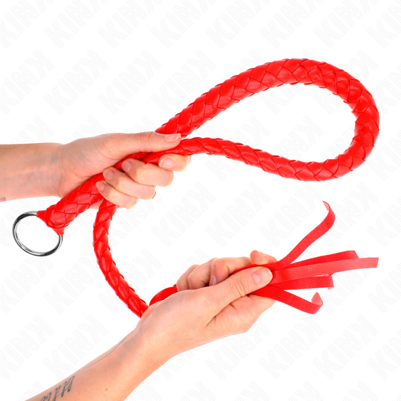 Látigo Serpiente KINK con Anillo Rojo 65 cm