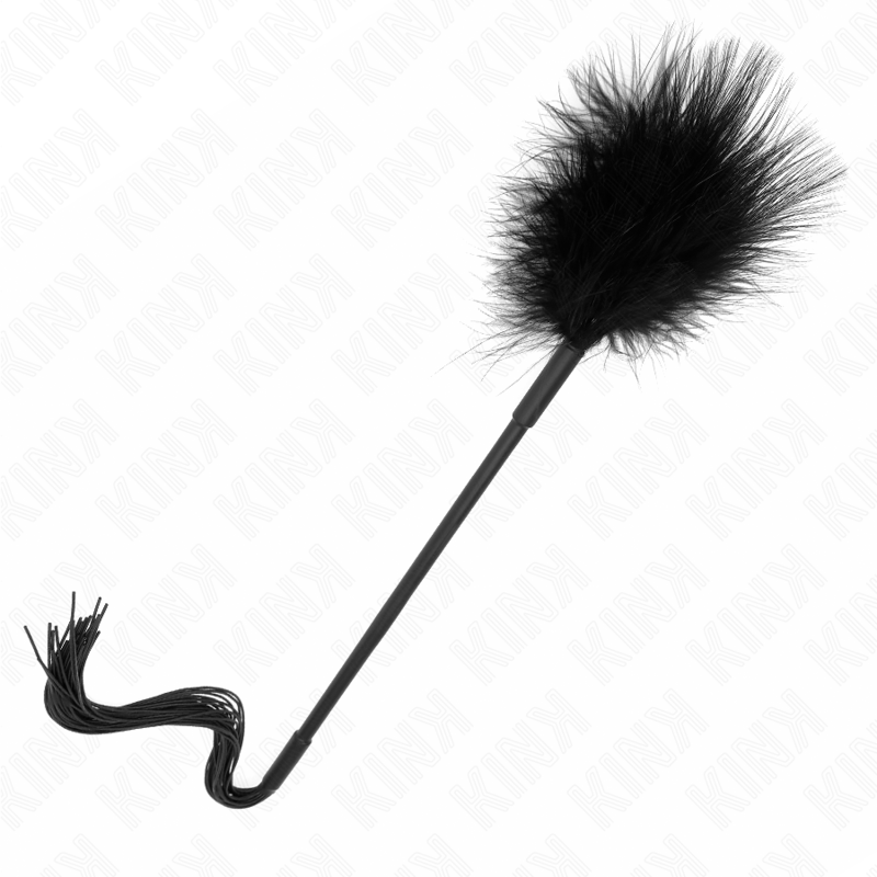 Kink Silicone Whip with Feathers - Látigo Sensorial 47 cm