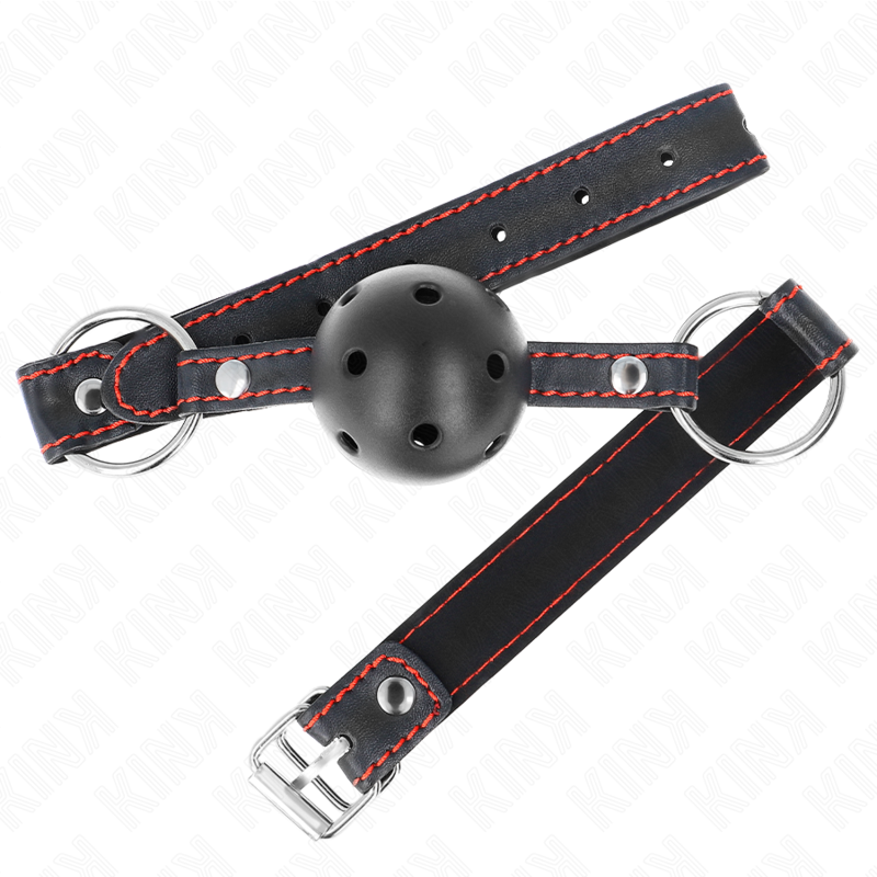Kink Ball Gag Model 2 - Silicona Negra 65x2.5 cm