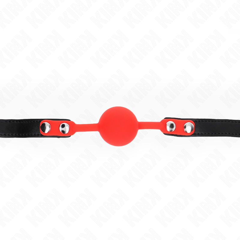 Mordaza de Bola Silicona 4 cm con Cierre de Seguridad - Kink Collar & Gag
