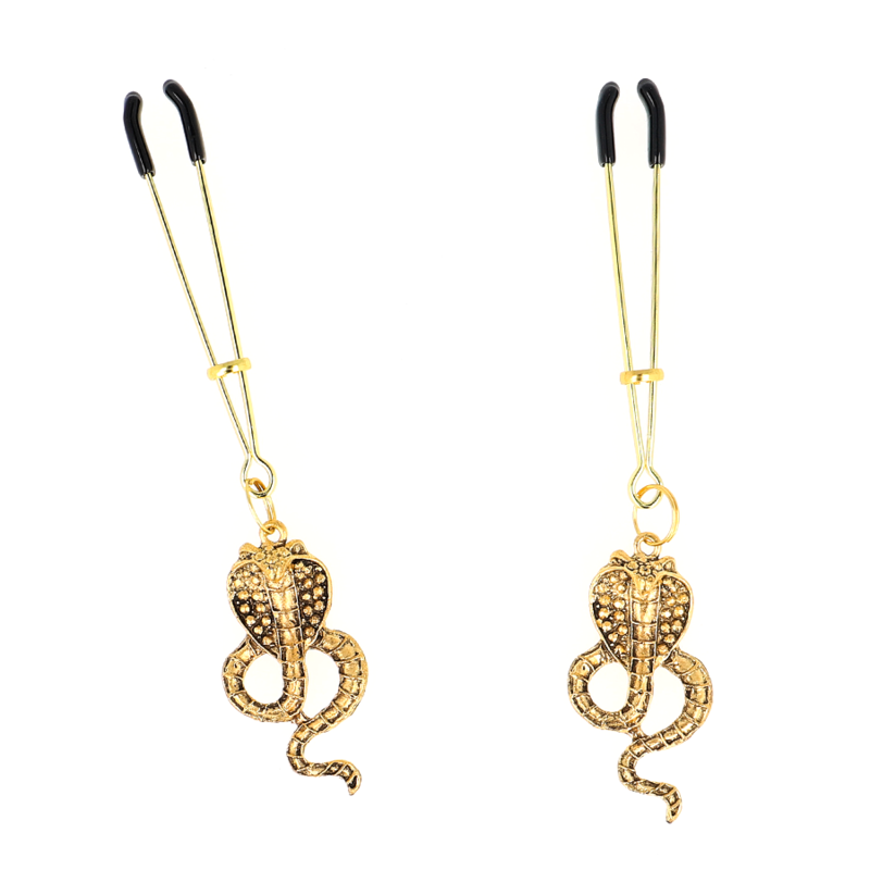 Kink Cobra Pinzas Ajustables para Pezones - Diseño Cadena Dorada