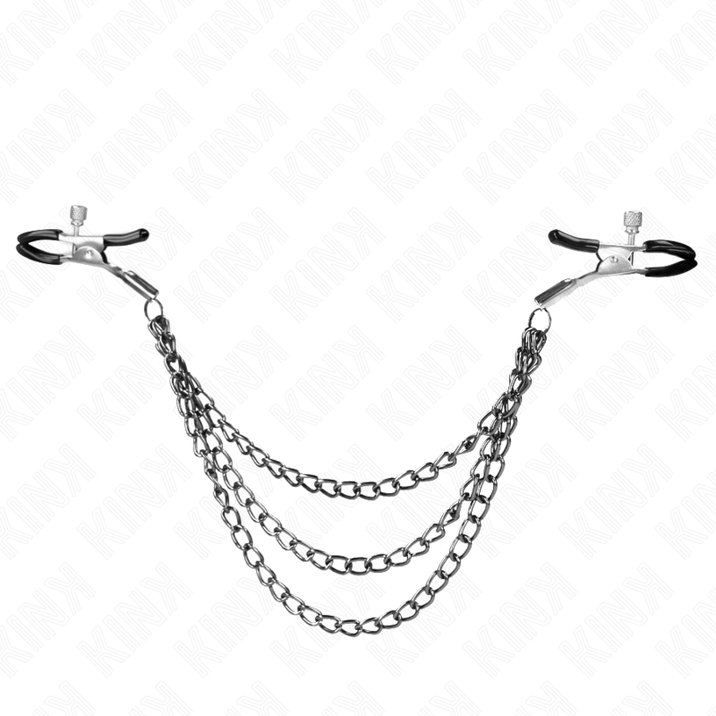 Pinzas Pezones Triple Cadena Kink - Control de Presión Ajustable