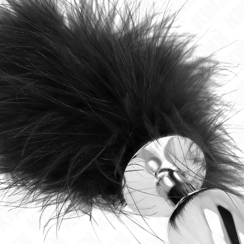 Plug Anal Acero Inoxidable con Pluma - Kink Pleasure Plugs 11 cm