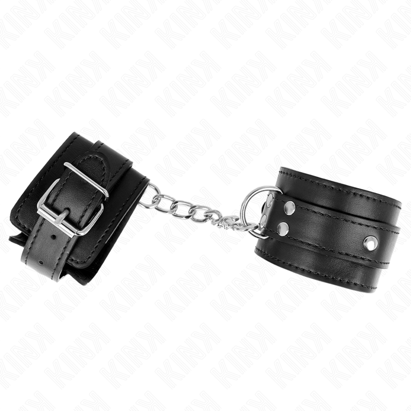 Esposas de Muñeca Ajustables KINK 3 D-Rings Negro 17.5-25 cm