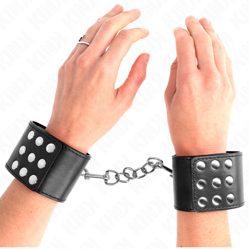Kink Wrist Restraints Ajustables con Cierre de Presión Negro 19-24 cm