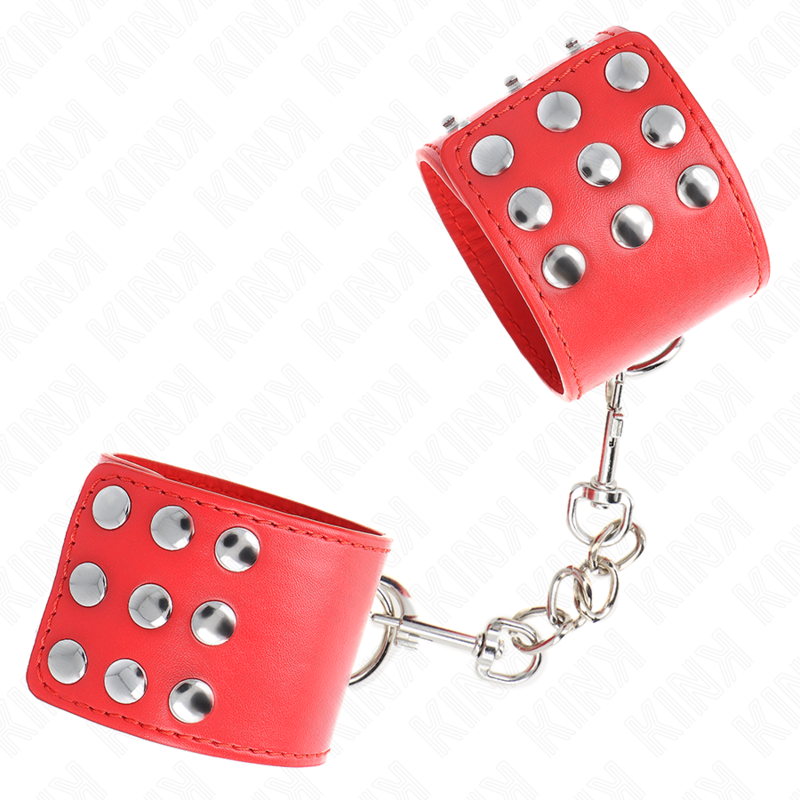 Kink Wrist Restraints Ajustables con Cierre de Presión - Rojo 19-24 cm