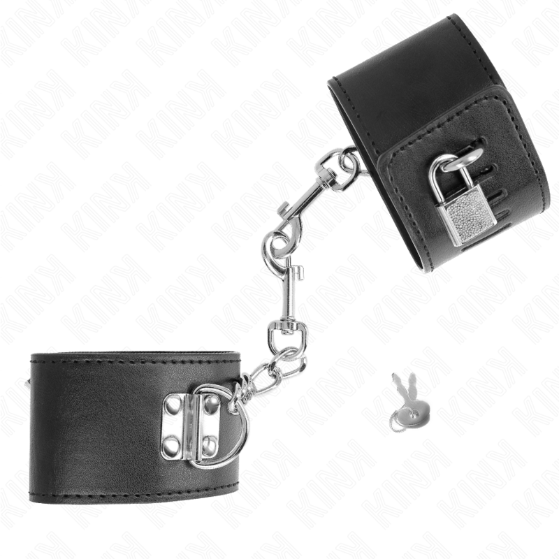 Kink Wrist Restraints - Brazaletes Ajustables con Cierre de Candado Negro