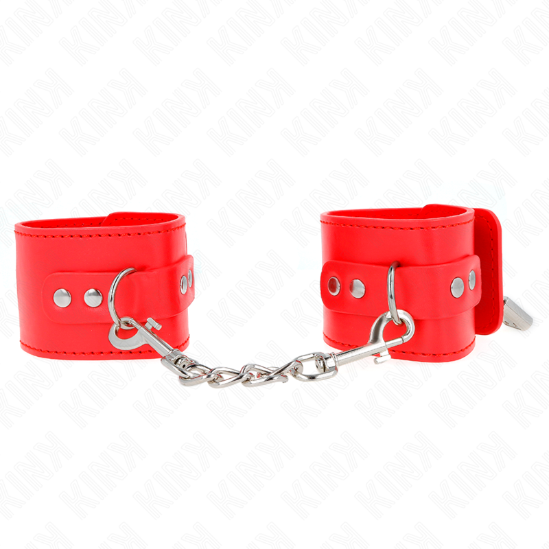 Muñequeras KINK con Cierre Candado Rojo Ajustables 16-23 cm