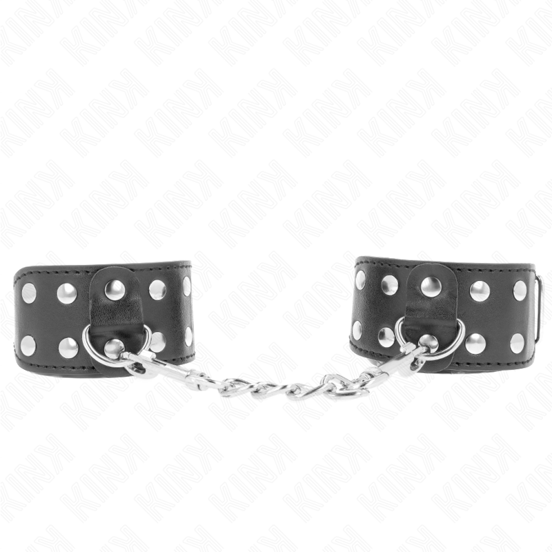 Pulseras KINK Ajustables con Doble Línea de Tachuelas - Negro