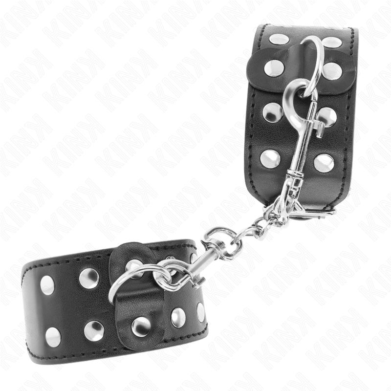 Pulseras KINK Ajustables con Doble Línea de Tachuelas - Negro