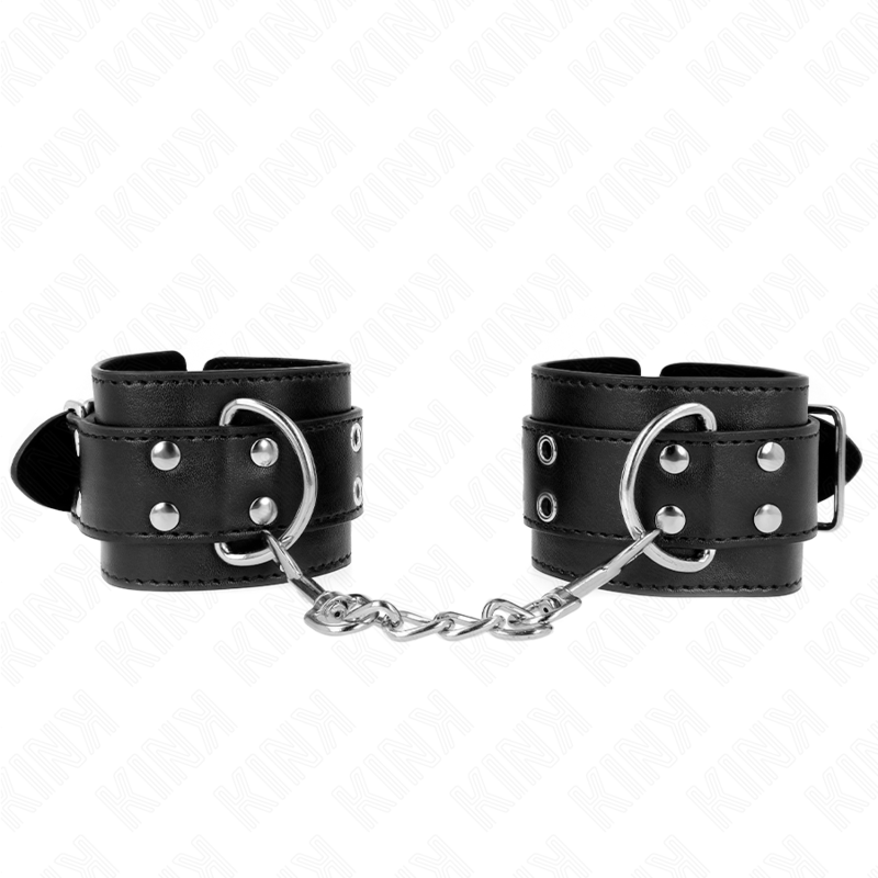 Esposas de Muñeca KINK Doble Hebilla Ajustables Negro 19-26 cm