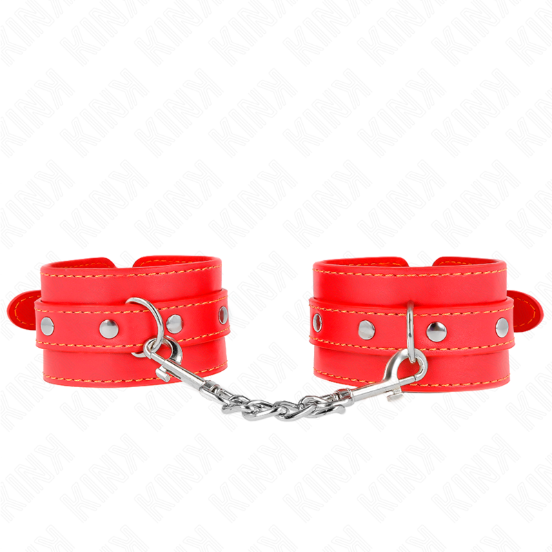 Kink Thin Wrist Restraints Red - Ajustables 21-33 cm