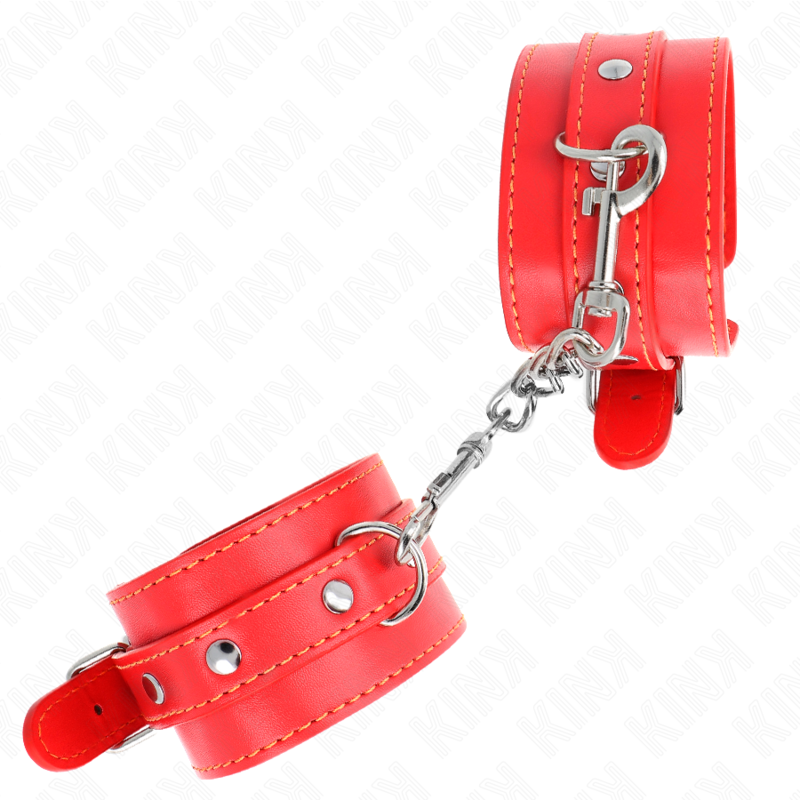 Kink Thin Wrist Restraints Red - Ajustables 21-33 cm