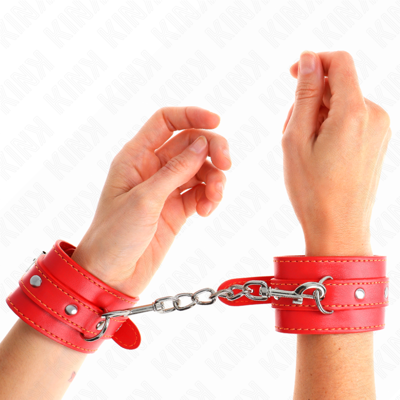Kink Thin Wrist Restraints Red - Ajustables 21-33 cm