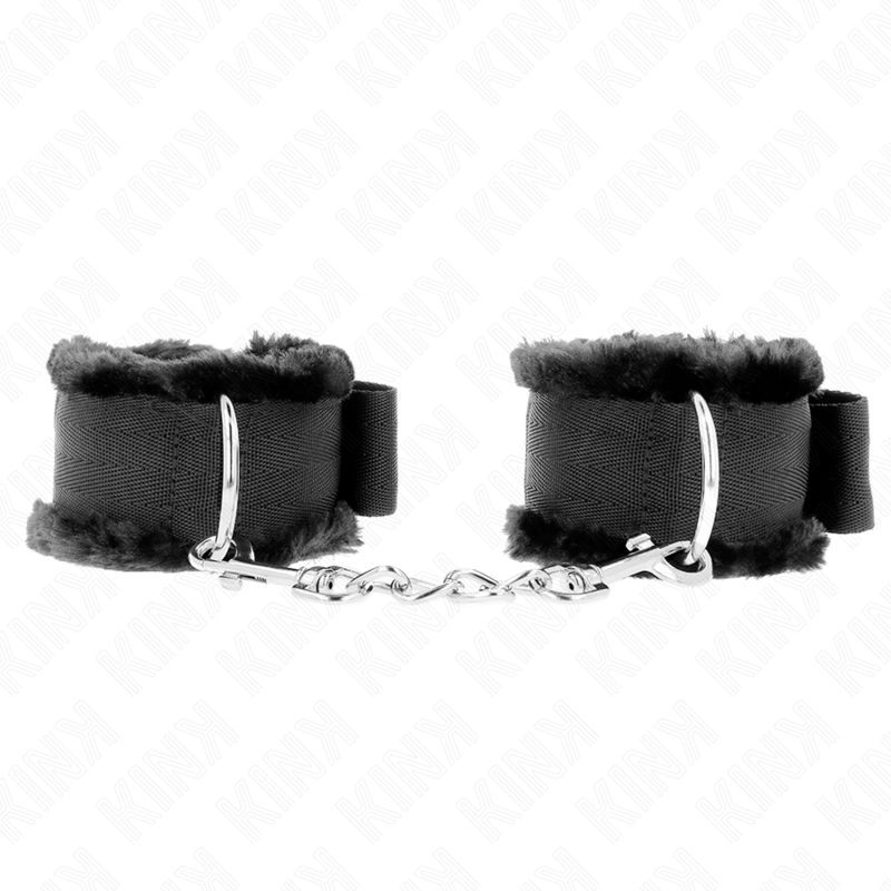 Kink Furry Lined Wrist Restraints - Esposas Ajustables con Forro de Piel Sintética